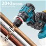 KATSU FIT-BAT 21V Perceuse Percussion Sans Fil Brushless, Mini Perceuse Visseuse Sans Fil avec Moteur sans Balais, Mandrin sans 