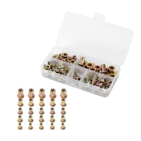 KATSU Écrou à Rivet Fileté en Acier Zingué à Tête Plate 120 Pièces M3 M4 M5 M6 Écrous à Sertir Inserts Filetés Nutsert Kit pour