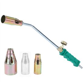 KATSU Désherbeur Thermique à Gaz Brûleur Chalumeau avec 3 Buses Couvreur Métal Chauffage Soudure Toit étanchéité Outil 415mm 324