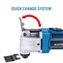 KATSU FIT-BAT 21V Outil Multifonction Oscillant sans Fil Brushless Moteur sans Balais avec 6 Vitesses, Système de Changement Rap