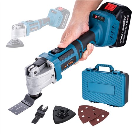 KATSU FIT-BAT 21V Outil Multifonction Oscillant sans Fil Brushless Moteur sans Balais avec 3