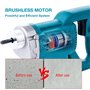KATSU FIT-BAT 21V Vibrateur à Béton sans Fil Brushless Moteur sans Balais avec 4,0Ah Batterie et Chargeur, Tuyau de 1,2m et Arbr