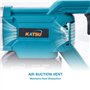 KATSU FIT-BAT 21V Vibrateur à Béton sans Fil Brushless Moteur sans Balais avec 4,0Ah Batterie et Chargeur, Tuyau de 1,2m et Arbr