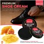 SOL Lot de 3 boîtes de cirage pour chaussures en cuir noir, 150 ml au total – Cire d'abeille et cire de carnauba pour protéger e