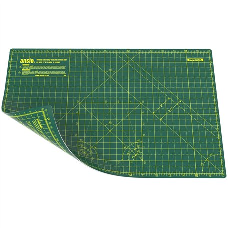 Ansio A3 Tapis de Découpe à Double Face Autocicatrisant à 5 Couches de impérial/métrique 17 Pouces x 11 Pouces / (42 cm x 27 cm)