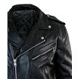 Infinity Leather Blouson Homme Cuir épais véritable Style Brando Biker Fermeture éclair Diagonale
