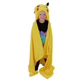 Character World Couverture Polaire à Capuche Officielle Pokémon | Couvre-lit Super Doux et Chaud