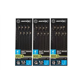 FOX Bas de Ligne sans ardillon Matrix MXC-3 Bait Band 10cm x8