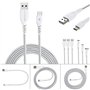 TECHGEAR USB C Câble Chargeur (3 pack) pour Appareils USB Type C Samsung Tab A8 10.5, Tab A7 Lite 2021, Tab A7 10.4, Tab S7 FE/P