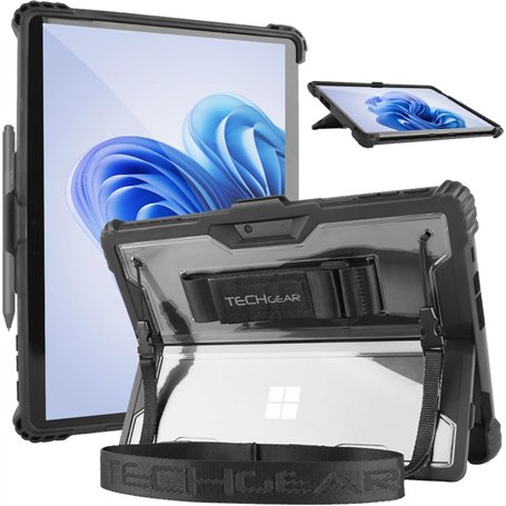 TECHGEAR DuraTUFF Coque pour Microsoft Surface Pro 11/Pro 10/Pro 9 [compatible clavier Signature] Coque résistante aux chocs ave