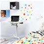Duronic WPS57 Table de Travail Mobile Blanc | Support à roulettes pour PC ou projecteur | Support de Tablette et Porte gobelet |