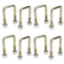 Lot de 8 boulons en U M10 40 mm x 70 mm pour remorques avec écrous haute résistance