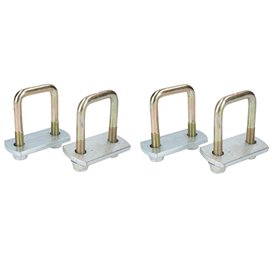 Lot de 4 boulons en U M10 40 mm x 70 mm avec plaques et écrous haute résistance