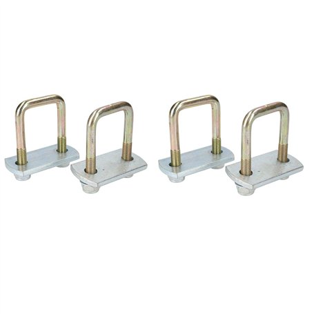 Lot de 4 boulons en U M10 40 mm x 70 mm avec plaques et écrous haute résistance