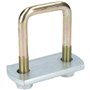 Lot de 4 boulons en U M10 40 mm x 70 mm avec plaques et écrous haute résistance