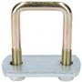 Lot de 4 boulons en U M10 40 mm x 70 mm avec plaques et écrous haute résistance