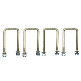 Lot de 4 boulons en U M10 50 mm x 100 mm pour remorques avec écrous haute résistance