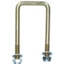 Lot de 4 boulons en U M10 50 mm x 100 mm pour remorques avec écrous haute résistance