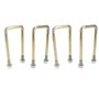 Lot de 4 boulons en U M10 50 mm x 130 mm pour remorques avec écrous haute résistance