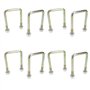 Lot de 8 boulons en U M10 60 mm x 90 mm pour remorques avec écrous haute résistance