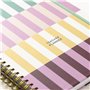 Busy B Agenda enseignant A4 non daté - Journal à rayures multicolores - Planificateur académique tout en un seul endroit avec se