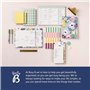 Busy B Agenda enseignant A4 non daté - Journal à rayures multicolores - Planificateur académique tout en un seul endroit avec se