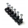 Lot de 100 clips de câble ronds noirs avec clous de fixation
