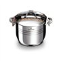 Gourmet 12/10 Pièces Argent Stainless Steel Non Bâton Batterie de Cuisine Pots Casseroles Cuisine Induction Set - 12 Pièces