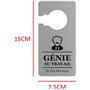 Panneau de Porte Humoristique 'Génie au Travail, Ne Pas Déranger' avec Illustration Inspirée par Einstein - Cadeau Original