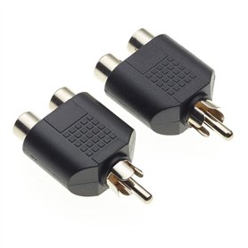 Keple Adaptateur séparateur phono RCA mâle vers 2 prises RCA