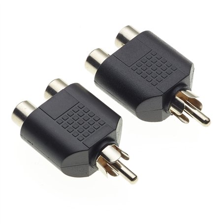 Keple Adaptateur séparateur phono RCA mâle vers 2 prises RCA