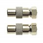 Connecteur de câble d'antenne TV coaxial de Type F mâle vers PAL mâle Adaptateur F mâle vers PAL idéal pour TV Lot de 2