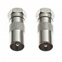 Adaptateur TV mâle vers Type F mâle - Adaptateur TV coaxial Femelle convertisseur câble coaxial connecteur RF mâle RCA Femelle d