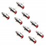 Châssis de Prise Phono, Rouge-Adaptateur Femelle à Montage sur Panneau de châssis RCA, Prise nickelée, pour Prise de Terminal Au