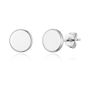 Boucles d'oreilles à tige ronde en plaqué argent