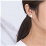 Boucles d'oreilles à tige ronde en plaqué argent