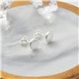 Boucles d'oreilles à tige ronde en plaqué argent