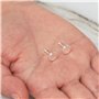 Boucles d'oreilles à tige ronde en plaqué argent