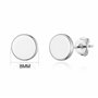 Boucles d'oreilles à tige ronde en plaqué argent