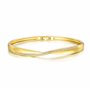 Philip Jones Bracelet jonc plaqué Or créé avec des Cristaux Zircondia®