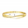 Philip Jones Bracelet jonc plaqué Or créé avec des Cristaux Zircondia®