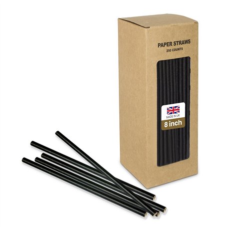 We Can Source It Ltd - Noir Papier Pailles - 100% Biodégradable