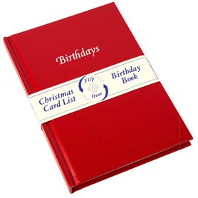 Carnet d'adresses avec couverture rouge pour liste de cartes de Noël et anniversaires