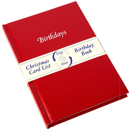 Carnet d'adresses avec couverture rouge pour liste de cartes de Noël et anniversaires