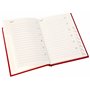 Carnet d'adresses avec couverture rouge pour liste de cartes de Noël et anniversaires