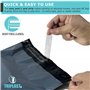 Triplast Lot de 100 sacs postaux gris (4 tailles, 25 de chaque) | Sacs postaux en plastique auto-scellables pour envoi de vêteme