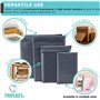 Triplast Lot de 100 sacs postaux gris (4 tailles, 25 de chaque) | Sacs postaux en plastique auto-scellables pour envoi de vêteme