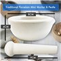 Lot de 3 mini pilons et mortier – Petit et compact 7 cm – Outils de cuisine pour broyer les épices et les herbes avec facilité –