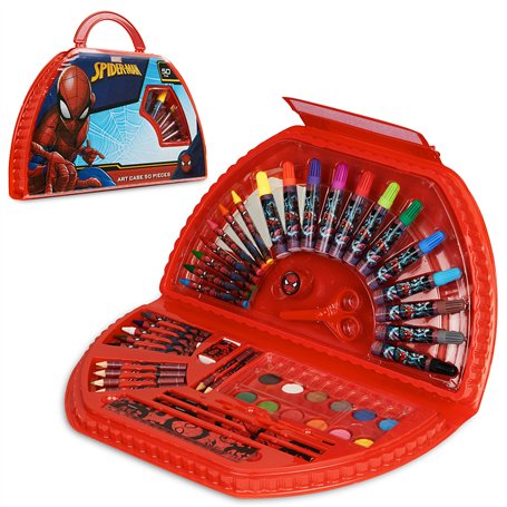 Marvel Coloriage Enfant Spiderman Malette Dessin Enfant Crayons de Couleur Feutres Peinture Enfant Garcon Coffret Dessin Fournit