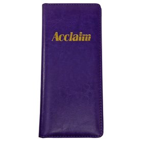 Acclaim Support rigide pour cartes de score de bowling légèrement rembourré aspect cuir synthétique 23 cm x 11 cm avec clip à re